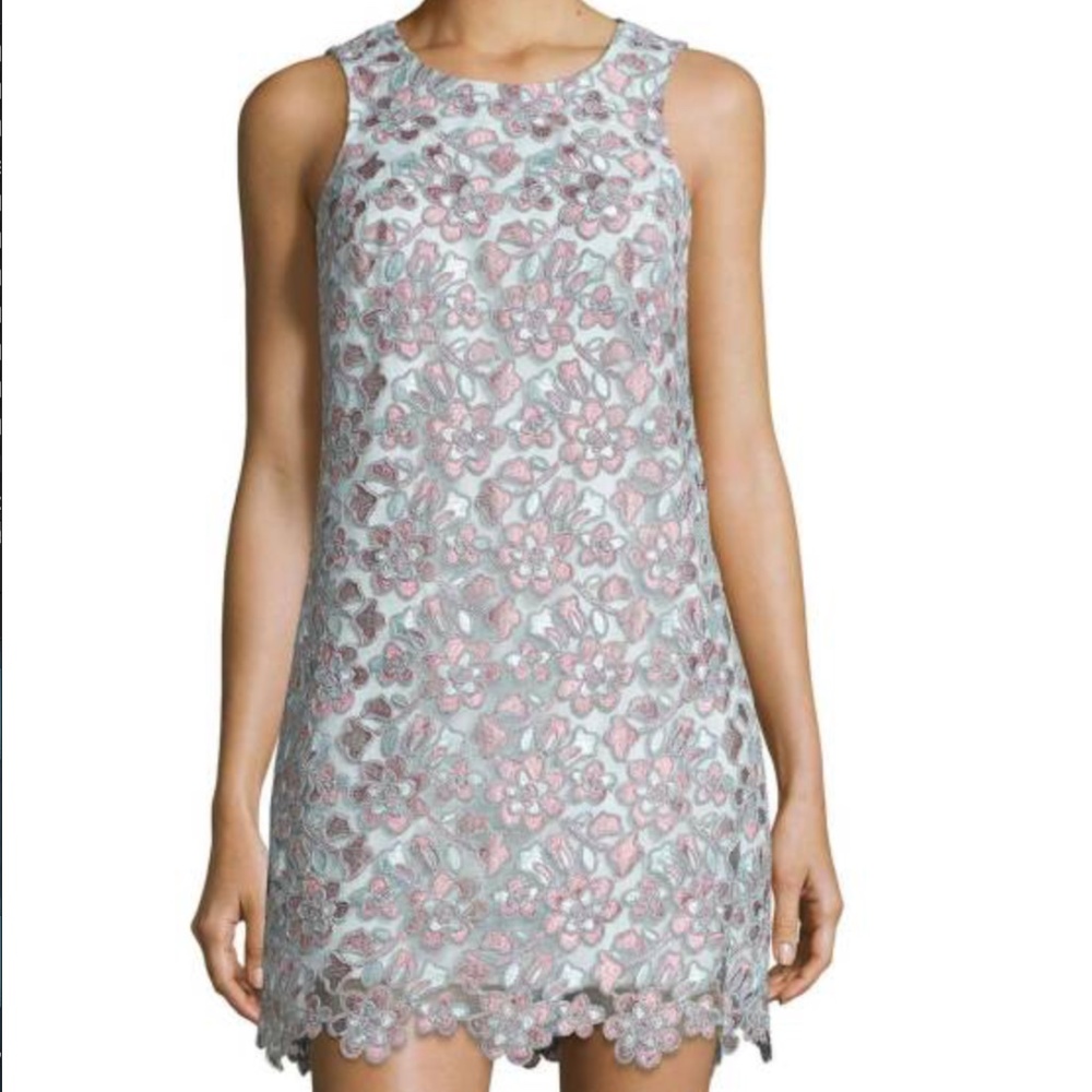 Cynthia Steffe Floral Lace overlay Sleeveless Dress - "Blair"